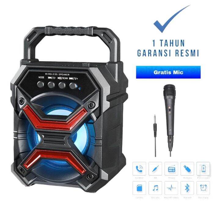 SPEAKER BLUETOOTH KARAOKE SPEAKER HF S288 WITH MIC KARAOKE | Lazada ...