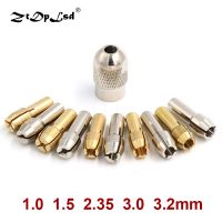 ZtDpLsd 6Pcs Mini Brass Drill Chucks 1.0-3.2mm For Electronic Dremel Collet Clamp Set 4.2/4.8mm Shank Power Chuck Rotary Tool