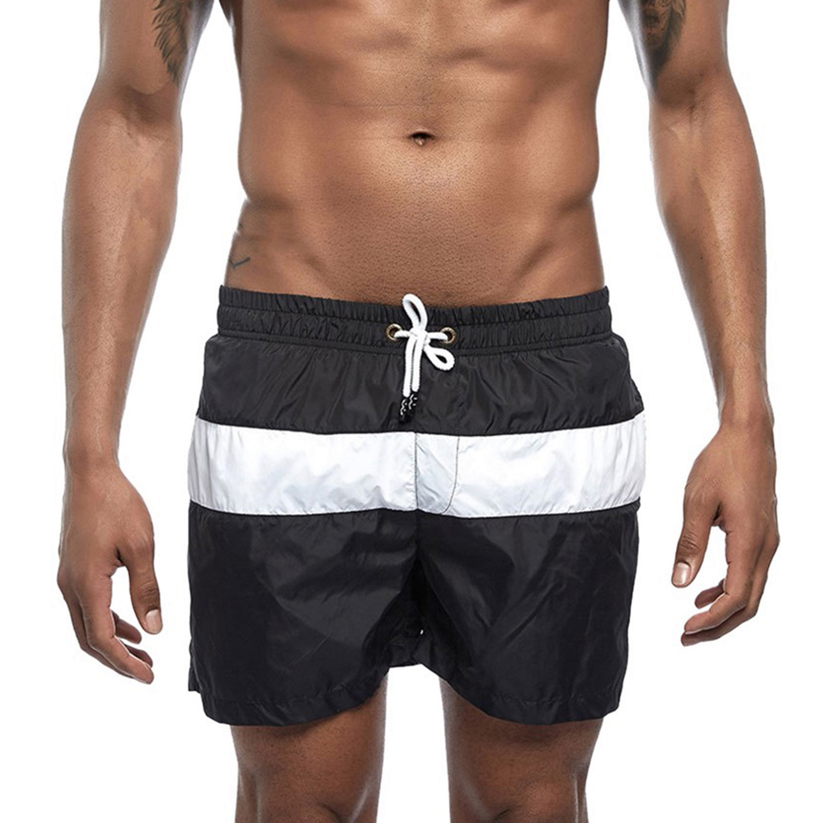 Men Spring Summer Splicing Swimming Trousers Beach Swiming Surfing Shorts Pants 