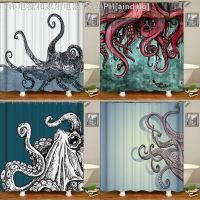 【CW】☢✚۞  Seas Shower Curtains Curtain 180x180cm Washable Fabric With 12 Hooks