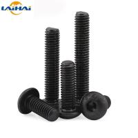 10/50pcs M1.6 M2 M2.5 M3 M4 M5 M6 M8 Black grade 10.9 steel ISO7380 Hexagon Hex Socket Head Button Mushroom Allen Bolt Screw Screw Nut Drivers