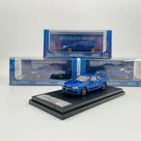 SH Diecast 1:64 Scale Nissan GTR R34 V-SPEC II Skyline Alloy Car Model Collection Souvenir Display Ornaments