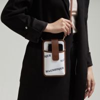 Magnifique - Classic Canvas Phone Bag (Leather x Canvas) กระเป๋าสะพายข้าง กระเป๋าใส่โทรศัพท์ กระเป๋าผ้า