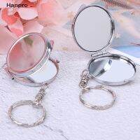 【BEIBEI】 HanPro New Metal Folding Mirror Key Ring Keychain Portable Compact Cosmetic well