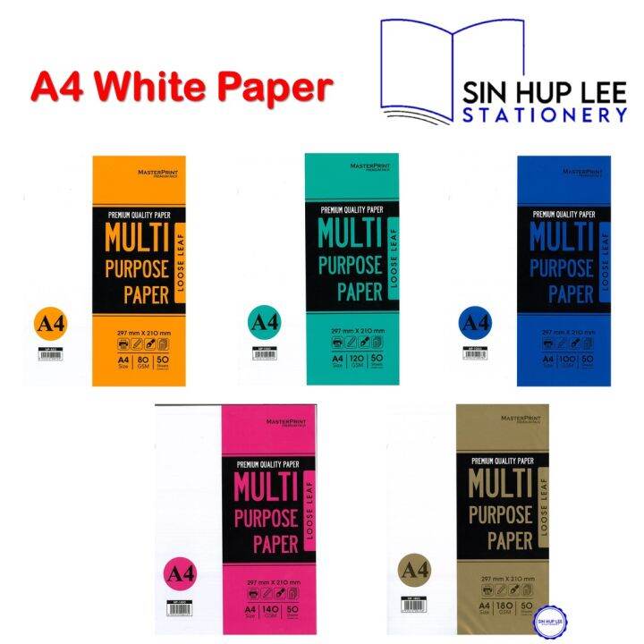 A4 Multi Purpose Paper / A4 Hard Paper / A4 White Paper / Kertas Tebal