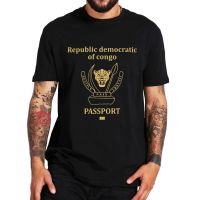 Republic Democratic of Congo Passport TShirt Men Women Short sleev Printed Tee Tops Unisex Casual Streetwear Ropa Hombre XS-6XL