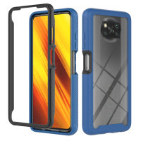 เคสโทรศัพท์สำหรับ Xiaomi POCO X4 Pro 5G POCO X5 5G POCO X5 Pro 5G Poco X3 X3 Pro Poco X3 NFC,กันชนป้องกันร่างกายเต็มรูปแบบเกราะกันกระแทกการดูดซับแรงกระแทกเฟรม PC กันชนกันกระแทกเคสโทรศัพท์ใส