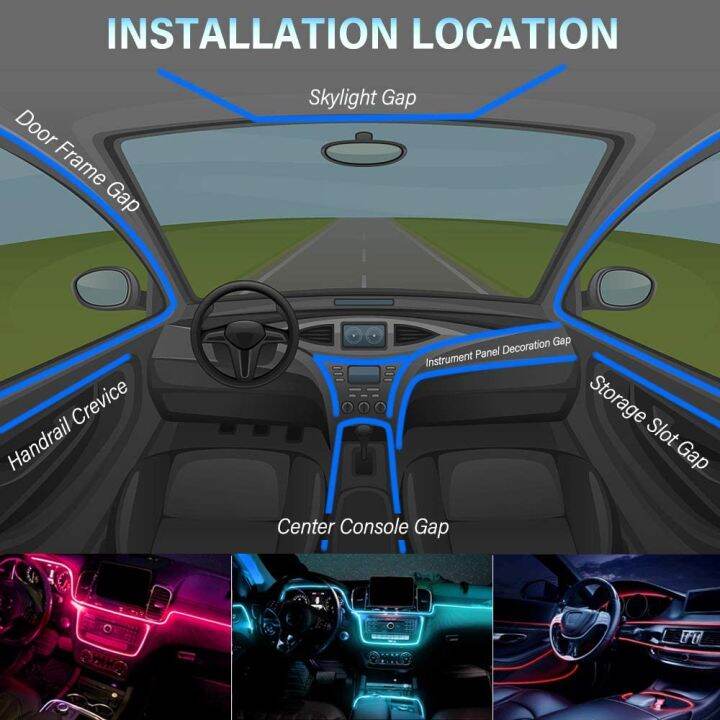 nlpearl-led-car-interior-decorative-light-strip-rgb-flexible-el-wire-by-app-control-automobile-atmosphere-lamp-neon-light-strip