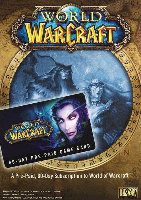 world of warcraft 60 day game time digital code