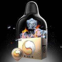 OLO 001 condoms Ice/Fire 10pcs ทอง-ร้อนสลับเย็น ผิวเรียบ ให้ความรู้สึกร้อนสลับเย็นผ่อนคลาย และมีความลื่นมากๆ 50/52/54