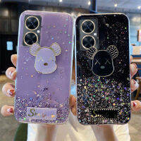 เคส VIVO Y27ซิลิโคนนิ่มรูปดาวพระจันทร์ส่องแสงเป็นประกายได้เคสด้านหลังรูปหมีเรืองแสงสำหรับ VIVO Y27