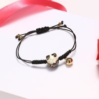 CABEZA Gifts Red Rope celet Lovers Women Gifts Zodiac Hand Rope Women Transfer Accessories ided Rope Temperament Ceramics Cat Fashion JewelryMulticolor