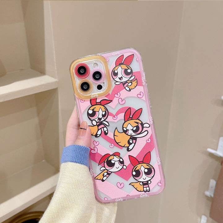 เคสสำหรับ-huawei-p40lite-nova6se-nova5t-เคสมือถือฟองดอกบัตเตอร์คัพซิลิโคนนิ่มกันกระแทกป้องกัน-ins-ใสป้องกันการตกลายการ์ตูนอะนิเมะ-tpu-ใส