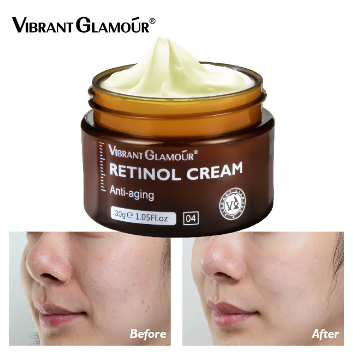 vibrant-glamour-elecool-official-store-2-pcs-vitamin-c-cream-retinol-face-cream-ของแท้100-firming-lifting-whitening-brightening-skin-anti-aging-repair-freckles-moisturizing-cream-30g-facial-skin-care