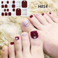 H1 สติ๊กเกอร์ติดเล็บเท้า ชิคๆเก๋ๆ สายเกาห้ามพลาดฟรีของแถมทุกกล่อง Nail Sticker