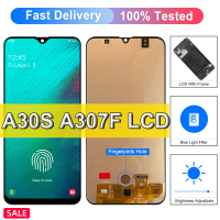 6.4 "ต้นฉบับ/Super AMOLED/ TFT สำหรับ Samsung Galaxy A30s A30S จอแสดงผล LCD แบบสัมผัสหน้าจอ A307FN A307F พร้อมส่วนอะไหล่กรอบ