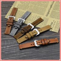 Suitable For 18/20/22/24/26Mm Handmade Retro Frosted Leather Watch Band Samsung Galaxy Gear S3/S2 Hanork Universal Strap Fo