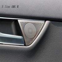 For Mercedes Benz C Class W204 2008-2014 Car Rear Window Handle Cover Loudspeaker Panel Stereo Audio Speaker Frame Stickers Trim