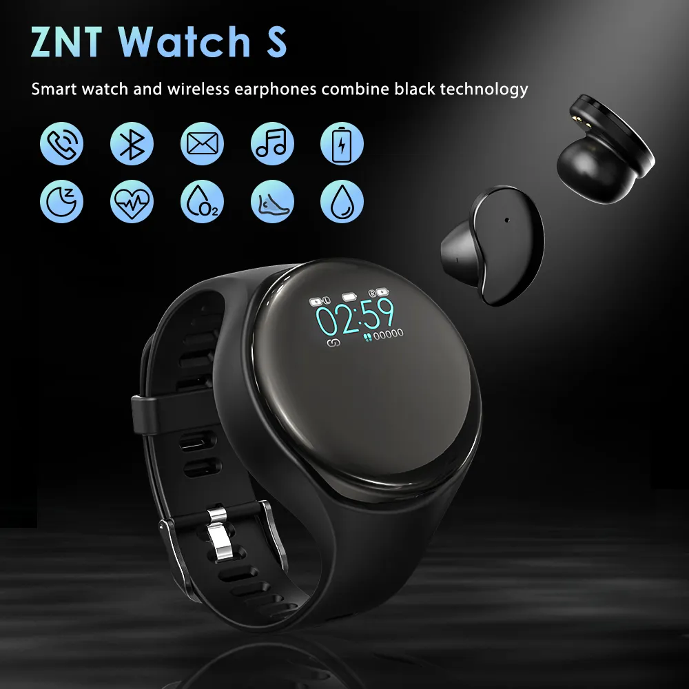 Smart watch with wireless earphones Clearance