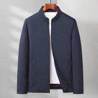 [COD] New mens stand-up collar jacket middle-aged and young peoples 2022 spring autumn elderly solid-color dad clothes