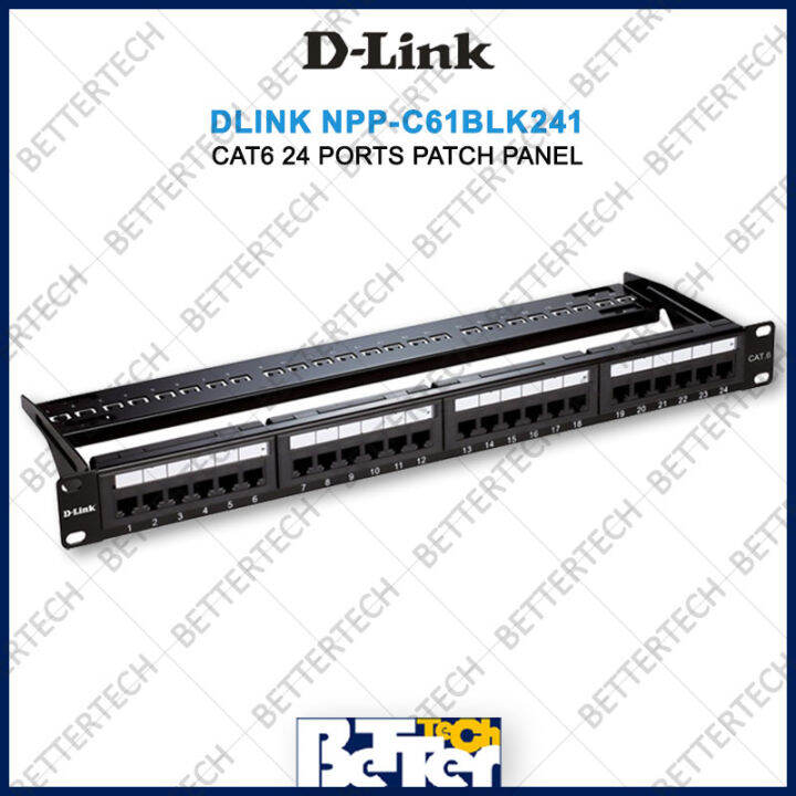 DLINK NPP-C61BLK241 Cat6 Fully Loaded 24ports Patch Panel [Electronics ...