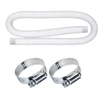 Swimming Pool Filter Pump 1.5M Hose Metal Clamp Replacement Accessory for Intex 330 GPH, 530 GPH, and 1,000 GPH