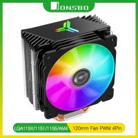 Jonsbo CR1000 CPU Cooler Colorful LED 4 heat Pipes For Intel 115x 1200 AMD AM4 PWM Desktop Computer Cooling Fan silent Radiator