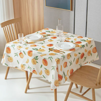 ผ้าปูโต๊ะผ้ากันน้ำกันคราบมันซักได้ฟรีและกันลวกผ้าโต๊ะทานอาหารสี่เหลี่ยม TPU แบบนอร์ดิกแผ่นรองจานผ้าปูโต๊ะในครัวเรือน Linguaimy