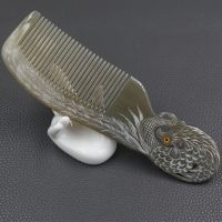 【CC】 Vietnam Horn Comb-Phoenix Engraved Comb Anti Static Hair Massage