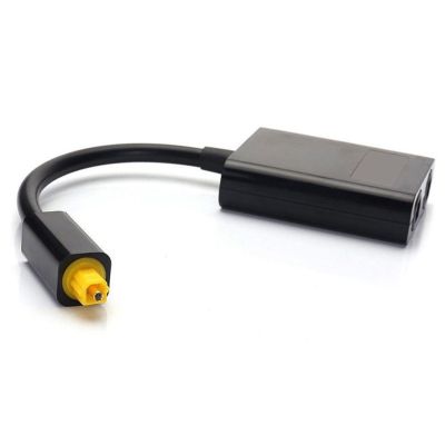 【cw】 Dual Port  Digital Optical Adapter Splitter Fiber Audio Cable 1 In 2 Out