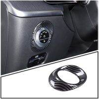 Headlight Button Switch Frame Cover Trim for C Class W206 C200 C300 2022 Accessories ABS Carbon Fiber