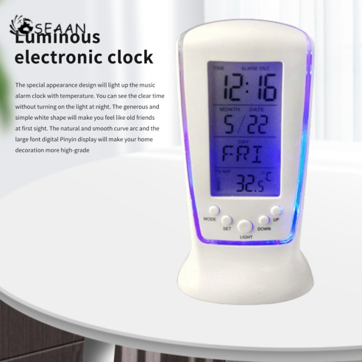 มัลติฟังก์ชั่ปฏิทิน-thermograph-นาฬิกาปลุกดิจิตอลที่มีแสงสีฟ้ากลับปฏิทินอิเล็กทรอนิกส์-thermograph-นาฬิกา-led-ที่มีเวลา