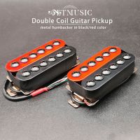 โลหะปรับขนาดได้ขดลวดคู่รถปิคอัพกีตาร์ไฟฟ้า Humbucker Punk สีดำ/ สีแดง