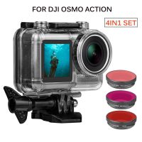 ปลอกหุ้มซองกันน้ำสำหรับ DJI Osmo กล้องแอคชั่นแคมเมราตัวกรองเวลาดำน้ำสีแดง/ม่วง/ชมพูเลนส์กรองแสงสำหรับอุปกรณ์เสริมแอ็กชันออสโม