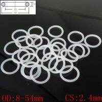 White Food Grade Silicon Rubber O Ring Seals Washer Cross Section 2.4mm OD 8 54mm