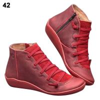 2019 New Comfortable Arch Support Boots Flat Heel Womens Leather Arch Support Boots For Outdoor Camping Hiking Shoes Accessories