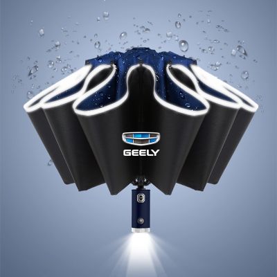 Auto Open Close LED Umbrella For Geely Emgrand Gc6 Gc7 Gx7 X7 Lc Ec8 Panda Emblems Atlas Coolray CK7 Cross Boyue NL3 X6 SUV GS