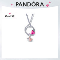 ชุดสร้อยคอเงินแท้ 925 ชุดสร้อยคอ "Infinity Heart 2-in-1"แพนดอร่า Pandoraˉ "Infinity Heart 2-in-1" Necklace Set ZT2364 Womens Necklace 925 Sterling Silver Charm Necklace Set