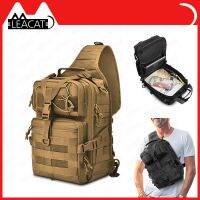 Leacat 20L Tactical Bag Mens Military Sling Chest Body Hand Carry Waterproof Hiking Hunting Black