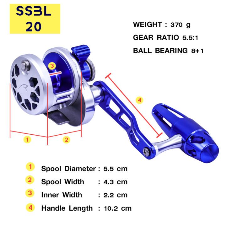 อุปกรณ์ตกปลา-kusa-รอก-รุ่น-sbll-20-ssbl-20-หมุนซ้าย-รอกตกปลา-รอกเบททรงกลม