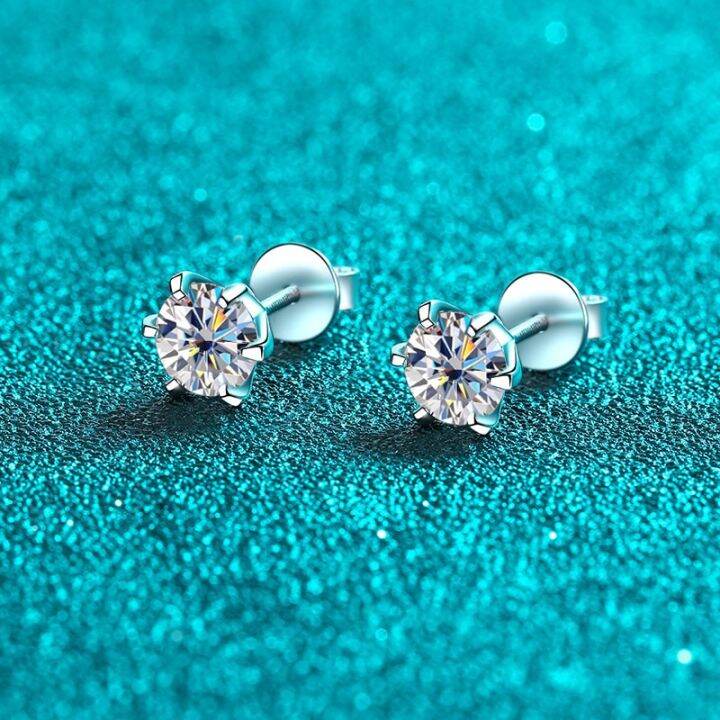 knobspin-1ct-moissanite-earrings-for-women-wedding-fine-jewelry-with-gra-s925-sterling-sliver-plated-18k-white-gold-stud-earringth