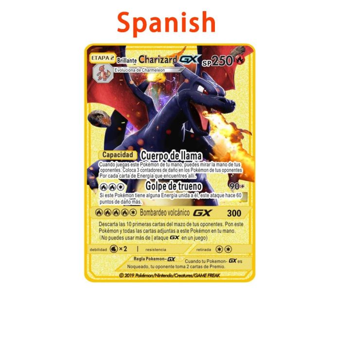 2022Spanish Pokémon Cards Metal Pokemon Letters Spanish Pokemon