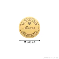 500pcs Kraft Merci French Thank You labels Stickers Handmade Package Envelope Seal Label Scrapbooking S14 20 Dropshipping