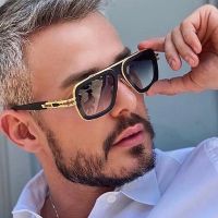 【hot】 Brand Sunglasses Men Fashion Luxury Classic Big Frame Gradient Glasses Female Driving UV400 Shades