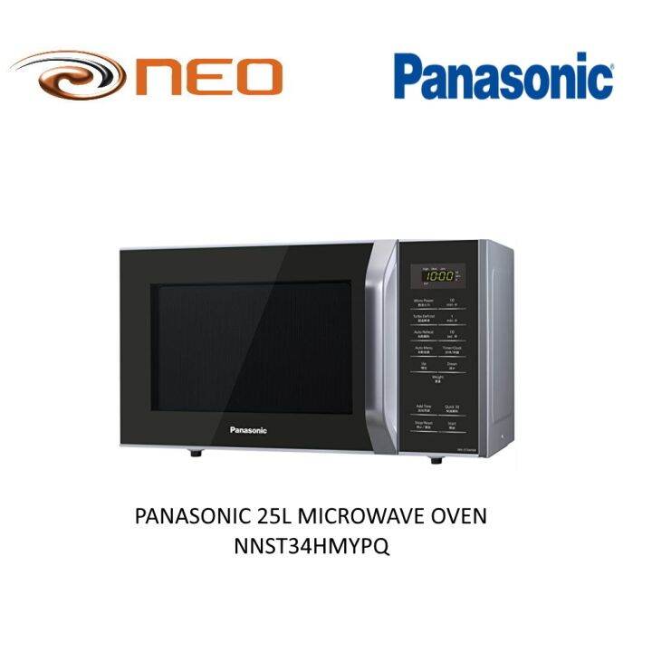 black silver microwave