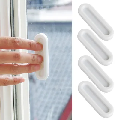 4pcs/set Self adhesive Door Handle Punch Free Paste Open Sliding Furniture Knobs Window Cabinet Drawer Wardrobe Device Tools