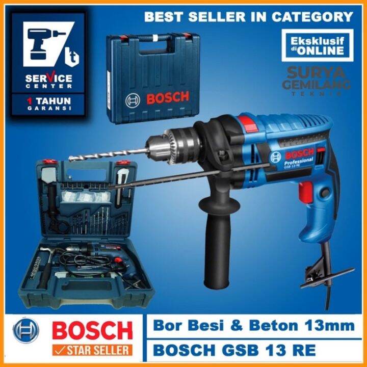 Bosch Bor Tembok Impact GSB 13 RE Mesin Bor Tembok Beton Listrik Bosch ...