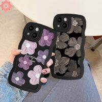 สีน้ำมันดอกไม้สดเคสOppo A57 A58 A16 A55 A5s A16K A17K A15 A17 A7 A76 A1k A77s A12 A3s A53 A9 A5 a16s A78 A58 Reno 7 8 7Z 6 8Z A96 A52 A95 A54 A74 A77 ขอบหยักปกอ่อน