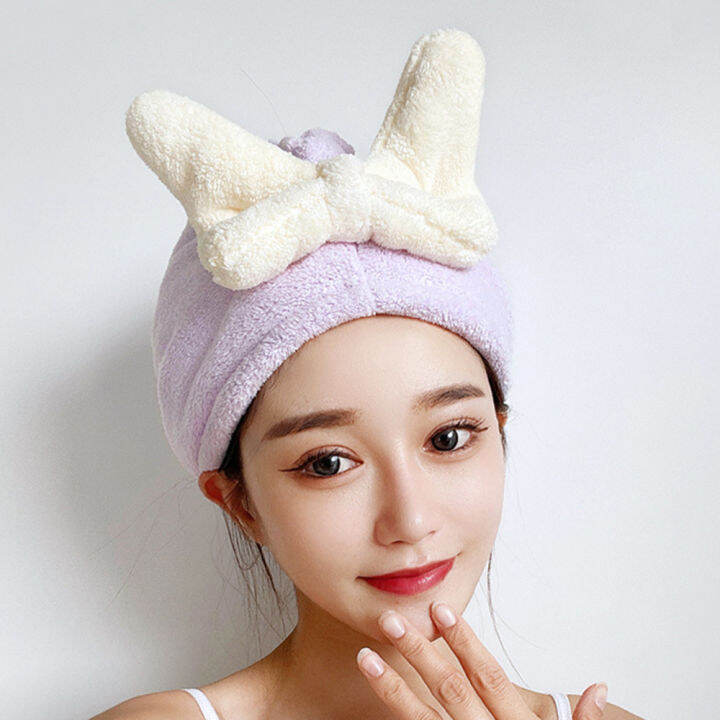 package-head-towel-ladies-quickly-dry-hair-big-bow-dry-hair-towel-coral-velvet-dry-hair-cap-dry-hair-cap