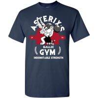 Indomitable Strength Gallic Gym Obelix and Asterix T-Shirt Mens printed short-sleeved T-shirt